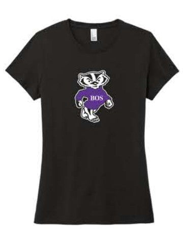 District® Women’s Perfect Tri® Tee - Black **Badger Logo**