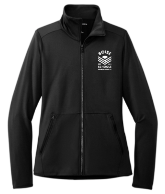 Port Authority® Women's Accord Stretch Fleece Full-Zip - Black