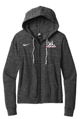 Nike Ladies Gym Vintage Full-Zip Hoodie - Black