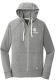 New Era® Sueded Cotton Blend Full-Zip Hoodie - Shadow Grey