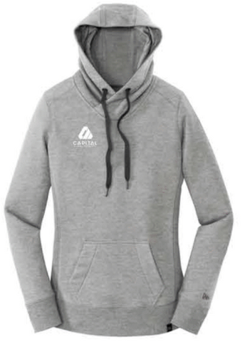 New Era® Women's French Terry Pullover Hoodie - Light Graphite Twist