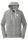 New Era® Sueded Cotton Blend Full-Zip Hoodie - Shadow Grey