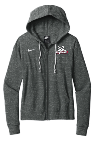Nike Ladies Gym Vintage Full-Zip Hoodie - Anthracite