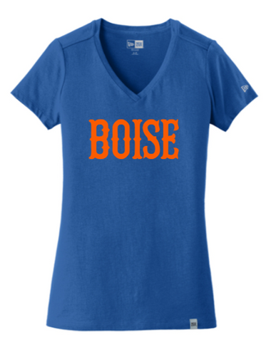 New Era® Women's Heritage Blend V-Neck Tee - Royal