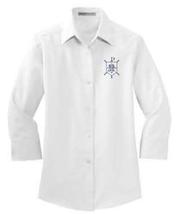 Port Authority® Women's 3/4-Sleeve Easy Care Shirt - White