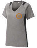 Sport-Tek® Ladies Heather Colorblock Contender™ V-Neck Tee