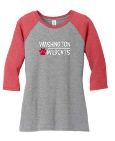 District® Women’s Perfect Tri® 3/4-Sleeve Raglan