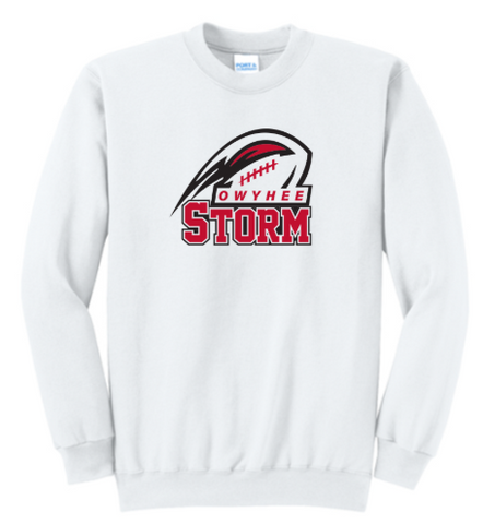 Port & Co® Core Fleece Crewneck Sweatshirt - White ***Name and Number Option***