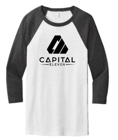 BELLA+CANVAS® Unisex 3/4-Sleeve Baseball Tee