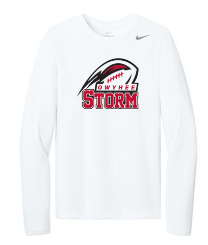 Nike Team rLegend Long Sleeve Tee - White ***Name and Number Option***