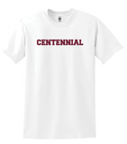 Gildan® DryBlend® 50 Cotton/50 Poly T-Shirt - White - Front & Back Design