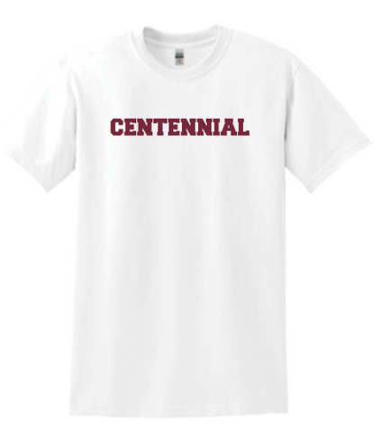 Gildan® DryBlend® 50 Cotton/50 Poly T-Shirt - White - Front & Back Design