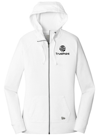 New Era® Women's Sueded Cotton Blend Full-Zip Hoodie - White