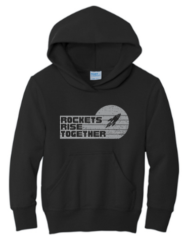 Port & Co™ Youth Core Fleece Pullover Hooded Sweatshirt - Black