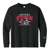 Champion® Youth Jersey Long Sleeve Tee - Black ***Name and Number Option***