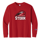 Champion® Youth Jersey Long Sleeve Tee - Red ***Name and Number Option***