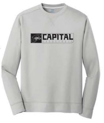 Port & Company® Performance Fleece Crewneck Sweatshirt -Silver