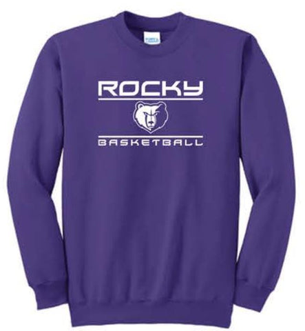 Port & Company® Essential Fleece Crewneck Sweatshirt - Purple