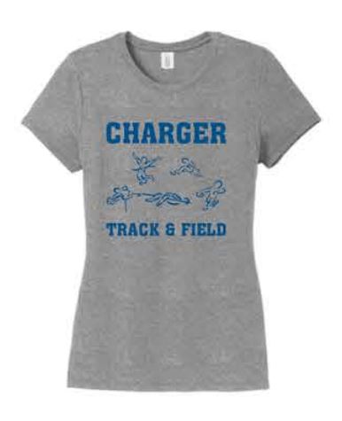 District ® Women’s Perfect Tri ® Tee - Grey Frost (Charger logo)