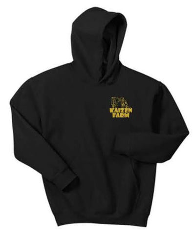 Gildan Men's Heavy Blend Youth Hooded Sweatshirt – Medium, Black – Soft Pullover With Double-Lined Hood, No Drawstring